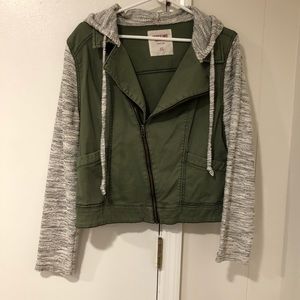 Mossimo Light Green Moto Jacket: Size XL